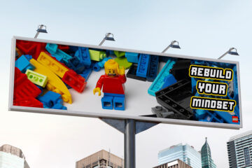 Billboard Lego mental health campaign